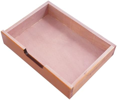 Desktop Drawers 4-Piece Wood Stackable Desk Cabinet Tabletop Storage Organization Box for Bedrooms, Offices, Dormitories, Kitchens Drawer Cabinet for Closet Organization (Wood) - Image 7