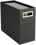 BLU MONACO Magazine Basket: Grey Leather Bathroom Holder – Stylish Modern Rack and Newspaper Stand, Decorative Floor-Mounted Organizer for Elegant Bathroom Storage. by Blu_Monaco