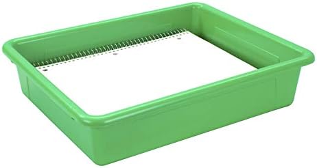 Storex Letter Size Flat Storage Tray – Organizer Bin for Classroom, Office and Home, Green, 5-Pack (62520A05C) - Image 5