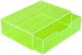 Gelite Acrylic Desk Organizer with Drawer for Makeup Vanity Stackable Desktop Storage Box for Office Supplies, 13.8 x 9.8 x 3.9’’, Neon Green by Gelite