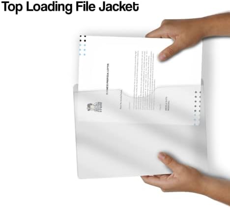 Frosted Clear Plastic Folders with Closed Sides, Doctor Stuff, Letter Size, Clear Front Top Loading Job Jacket, Documents Holder for Office, High School and Medical Files, Pack of 50 - Image 5
