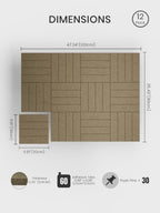 Bumusty 48" x 36" Large Cork Board Alternative, Christmas Brown - Image 2