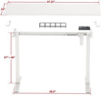 SHW 48-Inch Electric Height Adjustable Sit to Stand Desk, White - Image 6