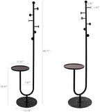 JIAYUEJU Coat Rack Freestanding with Table for Entryway (Black) - Image 2