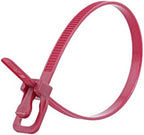 RETYZ 6-Inch Maroon Plenum-Rated Reusable Cable Ties – 100 Pack, 50 lb Strength, Patented Quick-Release, UL 94V-2 Certified, Safe for HVAC & Air-Handling Applications by RETYZ