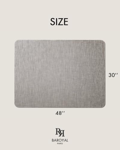 BARoyal Office Chair Mat for Hardwood Floor Under Desk Computer Rolling Chair Mat for Wood/Tile Floor Non-Slip Heavy Duty Desk Rug PVC Plastic Hard Floor Protector 30" x 48"(Soapstone) - Image 6