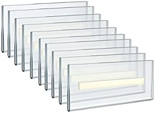 Azar Displays 122015 Self Adhesive Clear Acrylic Wall Sign Holder Frame 5.5" W x 2.5" H - Landscape/Horizontal, 10-Pack by AzarDisplays