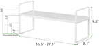Expandable Storage Shelf, Stackable Organizer Rack, White Small 3 PK - Image 2