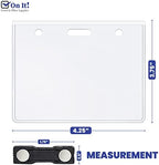 Magnetic Name Badge Holder Set of 50, 4x3 inch Clear Name Tag Holders for Conferences, Events, and Meetings - Image 4