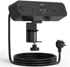 Mifaso PD65W Desk Clamp Power Strip, 1080J Surge Protector, 2 USB C by Mifaso
