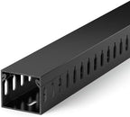 1.4"H x 1.6"W Cable Raceway, 12ft Under Desk Wire Management Channel, Black by ZhiYo