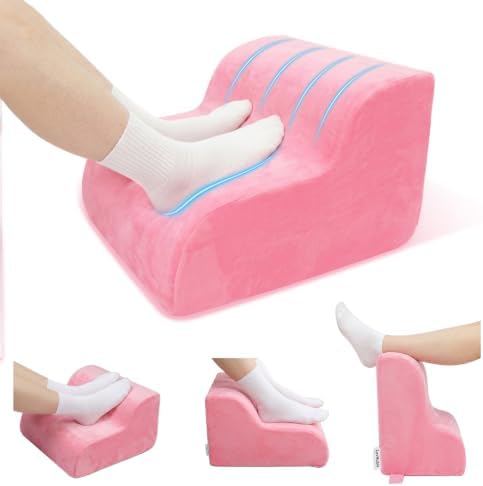 Foot Rest for Under Desk at Work,2-Tier Footrest with Handle Pink by Unknown