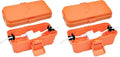 Hrensaw Small Weatherproof Electrical Connection Box(6 x 3.5 x 2.2inch),Outdoor Electrical Box,Waterproof Extension Cord Covers for Plug, Extension Cables, Holiday Lights,Orange (Pack of 2) by Hrensaw