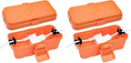 Hrensaw Small Weatherproof Electrical Connection Box(6 x 3.5 x 2.2inch),Outdoor Electrical Box,Waterproof Extension Cord Covers for Plug, Extension Cables, Holiday Lights,Orange (Pack of 2) by Hrensaw