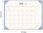 Simplified Desk Calendar 2026 with Desktop Mat, Cabbrix Large Desk Pad Calendar 21" x 16-1/2" Including July 2026 to December 2027 Desk Blotter Calendar for Home School and Office (Blue) - Image 3