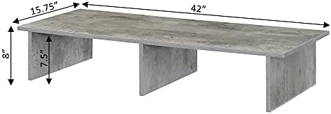 Convenience Concepts Designs2Go Wide TV Riser 42", for TVs up to 46" - Contemporary TV or Computer Riser for Living Room, Modern Office, Den, Faux Birch - Image 4