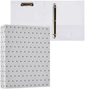 Standard View 3 Ring Binder, Light Gray Polka Dot Durable Flexible Portable Waterproof Hardcover 1.5 Inch D Rings 500-Sheet Capacity Organizer 1PC by Unknown