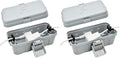 Hrensaw Small Weatherproof Electrical Connection Box(Inner 5.5 x 3 x 2.2inch),Outdoor Electrical Box,Waterproof Extension Cord Covers for Plug, Extension Cables, Holiday Lights,Grey (Pack of 2) by Hrensaw