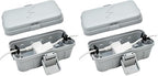 Hrensaw Small Weatherproof Electrical Connection Box(Inner 5.5 x 3 x 2.2inch),Outdoor Electrical Box,Waterproof Extension Cord Covers for Plug, Extension Cables, Holiday Lights,Grey (Pack of 2) by Hrensaw
