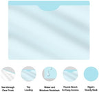 Light Blue Plastic Folders with Closed Sides, Doctor Stuff, Letter Size, Clear Front Top Loading Job Jacket, Documents Holder for Office, High School and Medical Files, Pack of 50 - Image 4