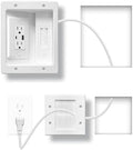 in Wall Cable Management Kit with Brush Wall Plate TV Cable Hider Wall Kit-UL Listed, 9.8FT Cord, Recessed AC Outlets Box with USB+USBC Port for Wall-Mounted TV and Home Theater by Unknown