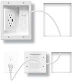 in Wall Cable Management Kit with Brush Wall Plate TV Cable Hider Wall Kit-UL Listed, 9.8FT Cord, Recessed AC Outlets Box with USB+USBC Port for Wall-Mounted TV and Home Theater by Unknown