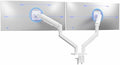 VIVO Heavy Duty Dual Ultra-Wide Monitor Tension Arm, Up to 45 inch Screens, Holds 44 lbs per Arm, Premium Desk Mount Monitor Stand for 2 Ultrawides, White, STAND-V200VW by VIVO