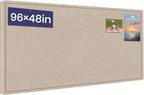 Extra Large Bulletin Board 96" x 48", Felt Pin Board, Beige Brown by Hrrtyueg