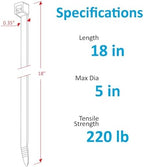 Large Zip Ties 18 inch (250 Pack), Long Zip Ties Heavy Duty with 220 lb Tensile Strength, Big Cable Ties, Black, by ANOSON - Image 2