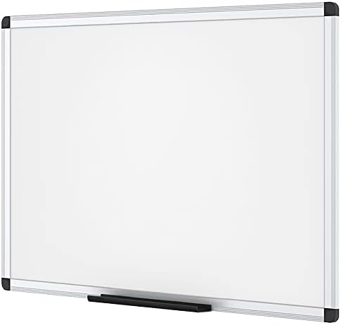VIZ-PRO Dry Erase Board/Magnetic White Board, 48 X 32 Inches, Silver Aluminium Frame by VIZ-PRO