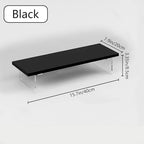 Anti-slip Monitor Stand Riser 2.16/3.34 Inch 2 Height Adjustments Clear Acrylic Stand with Clear Anti-slip Mat, Desk Accessories Screen/PC/Printer/Laptop/Mirror Riser 7.8 x 15.7 Inch (Black) - Image 4