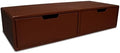 Wooden Desk Organizer with 2 Drawers – Handcrafted Solid Wood Storage Box for Office, Home & Study – Rustic Desktop Organizer for Files, Accessories & Stationery (STYLE 2, DARK BROWN) by HOMORA