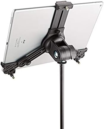 K&M - Konig & Meyer 19790.516.55 - Universal Tablet iPad Holder for Mic Stand - Switch Landscape to Portrait - Professional Grade for all Musicians - Studio or Remote Home Use - German Made - Black - Image 4