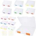 12 Pcs Clear Paper Storage Box, Multicolor, 12.4x9.84x1.18 Inches by OLUTACOT