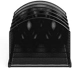 Safco Onyx Desk Organizer 5 Upright Sections, Vertical File Holder Mail Sorter Black Home, Office or Classroom Desktop Organization (3215BLKD) - Image 3