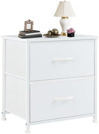 DUMOS Night Stand Small Dresser for Bedroom with 2 Drawers, Bedside Table by DumosLifestyle