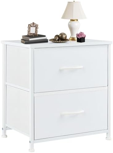 DUMOS Night Stand Small Dresser for Bedroom with 2 Drawers, Bedside Table by DumosLifestyle