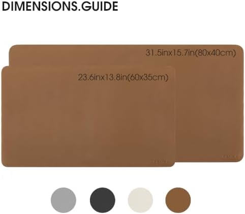 Fenge Desk Pad Mat for Home & Office, 31.5” x 15.7”, Taupe - Image 2