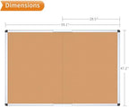 VIZ-PRO 60" x 48" Large Cork Bulletin Board, Foldable & Wall-Mounted Notice Pin Board with Silver Aluminum Frame, for School Home Office - 5' x 4' Corkboard - Image 2