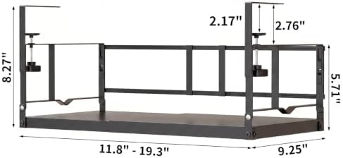 PrueBox Under Shelf Storage Basket Organizer Adjustable Heavy Duty Hanging - Image 2