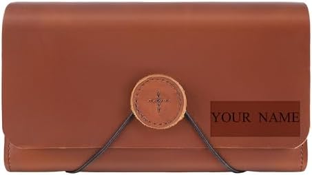 Genuine Leather A6 Receipt Organizer, Leather Expanding Accordion File Folder, 7 Pockets Expanding Bill Receipt Holder for Receipts,Invoices,Coupons,Cards, 7.8X4.3 Inches by GZRHKJLeatherPortfolio