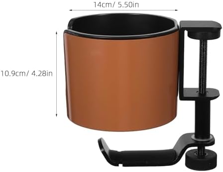 2 in 1 Desk Side Cup Holder with Rotating Hook for Office - Image 2