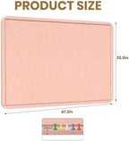 Large Cork Bulletin Board 48" x 36", Felt Pin Board, Pink - Image 3