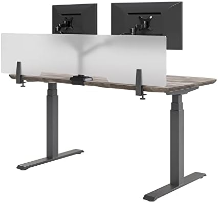 Vari Acrylic Privacy Panel 60 - Privacy Divider for Above Desktop - Easily Clamps to Desk or Table with No Tools Required - Durable Frosted Acrylic Finish - Image 2