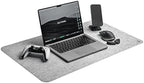 DELTAHUB - Minimalistic Felt Desk Protective Pad, Anti-Fray, Anti-Slip, Easy to Clean, Easy Glide, Long Lasting, Sleek Design, Comfortable, Resistant, Desk Mat, PC, Mac, Laptop - Large (18x32inch) by DELTAHUB