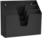 Acrimet Horizontal Triple File Folder Organizer Sorter, Letter Size, Black by Organizingyourlife