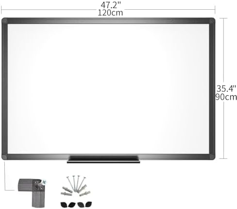 VIZ-PRO Magnetic Dry Erase Board, 48 x 36 Inches, Black Aluminium Frame - Image 2