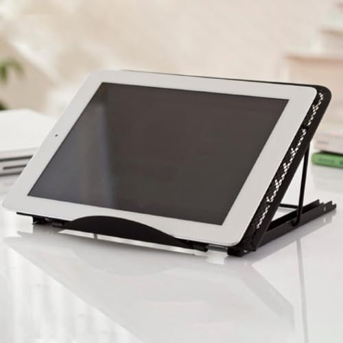 Foldable Skidding Prevented Tracing Holder Multifunction Laptop Bracket 6 Angle Points Adjustable for Diamond Art Painting (Black) - Image 3