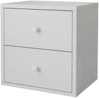FUSUNBAO Magic DIY Cube Storage Organizer Stackable Cubes for Home Books Clothes Toy-Modular Cubby Storage System-Office Cubical-Bookcase Closet (Pure White-Washed, Drawer Cube) by FUSUNBAO