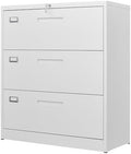 Letaya 3 Drawer File Cabinets with Lock,Metal Lateral Filing Cabinets for Home Office Organization Hanging Storage Letter/Legal/F4/A4(Assembly Required) by LetayaMetalCabinets